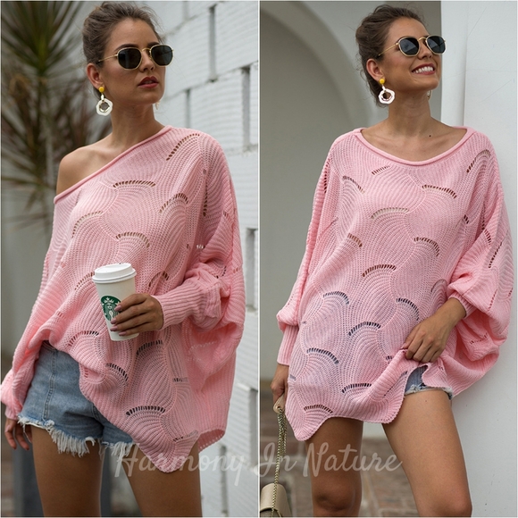 Lantern Glow Knit Top - Pink - Picture 2 of 6